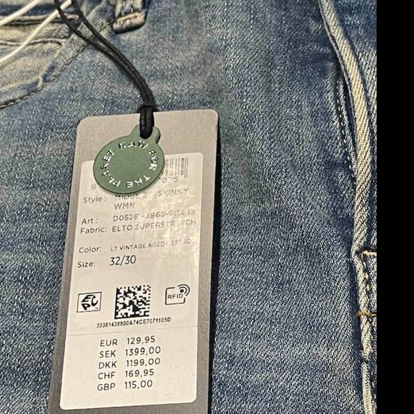 G-Star RAW Midge Zip Skinny Jeans NWT ~ with Back Zipper Pockets - 32W … - Picture 4 of 13